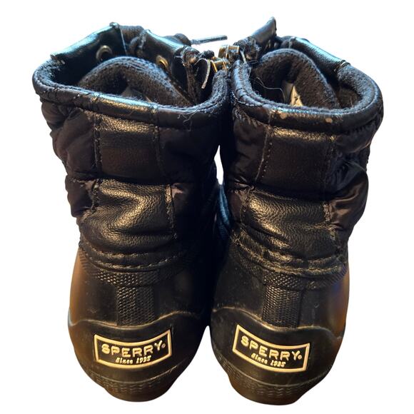 Sperry 9 Black Men's Insulated Water Resistant  Duck Combat Boots Shoes - Picture 3 of 5